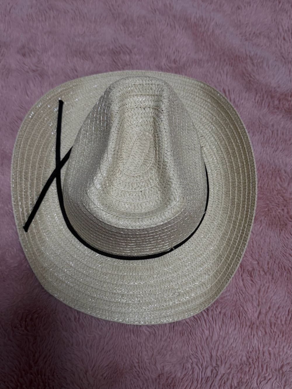 Men's Straw Cowboy Hat with Black Band - Natural